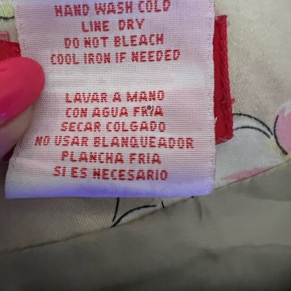 Beautiful Oscar de la Renta Floral Midi Dress - Cream, Blue, Pink size 14 EUC - Picture 8 of 10